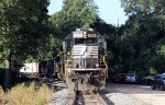 NS 2516 leads a train held just south of Glenwood Yard